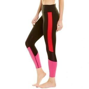 ALALA X Revolve Reef Tight Leggings Black/Pink/Red Colorblock Women's Small $128